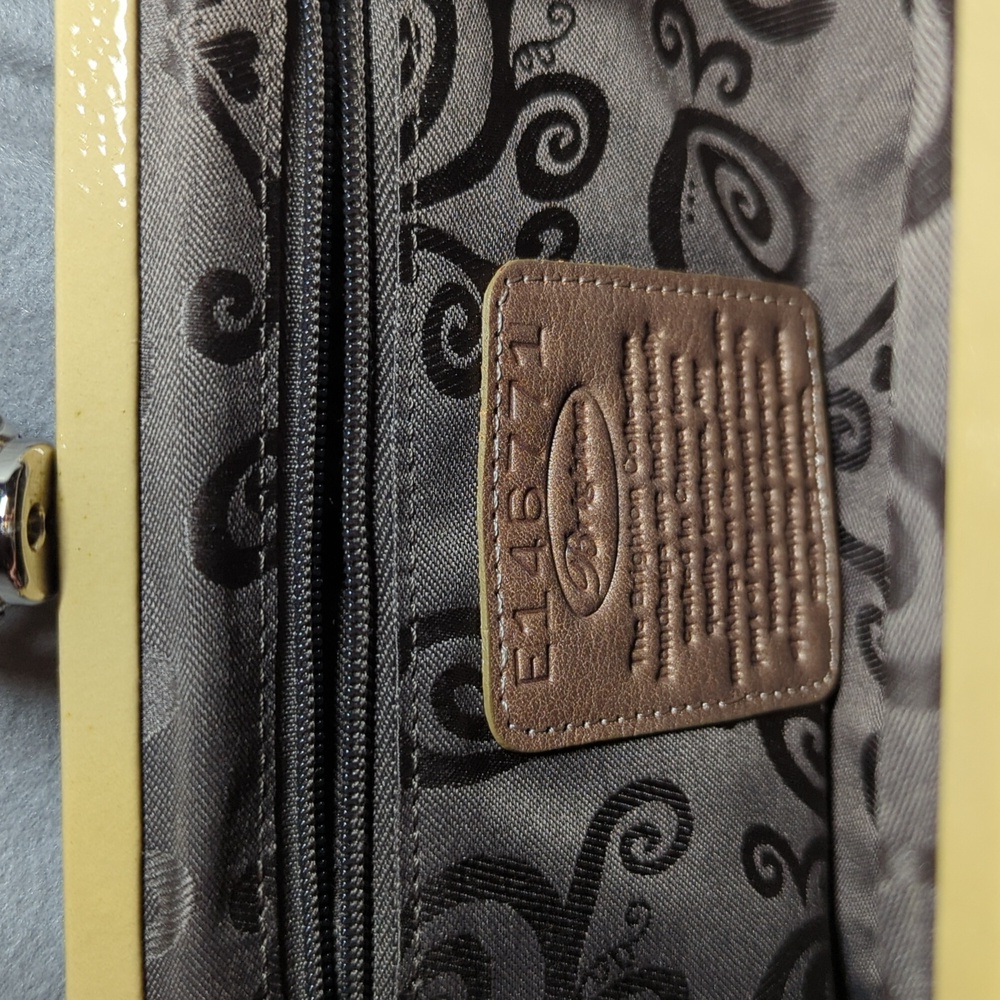 Brighton Chic Yellow Crocodile Pattern Clutch - image 8